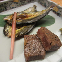 錦水 - 本日の焼き魚、黒毛和牛ろーす小角網焼き