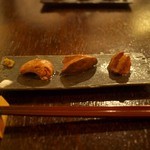 トリイチ - ""お通し:ハツ・レバー・砂肝のバターソテー"