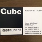 Cube Restaurant und o.T. Bar - カード1