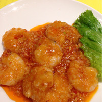 中国料理 四川 - 主菜の小海老のチリソース煮