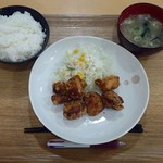 グランドシップ - 日替わり定食（唐揚げ定食）500円