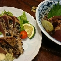 土佐料理 司 高知本店 - 鰹塩たたきと鰹たたき