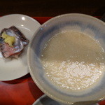 嘉門 - 秋刀魚の刺身にトロロ芋