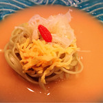 多田屋 - 中島菜うどん、いしる胡麻だれ