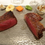 トロワフレーシュ - 栃木産サーロインの焼き上がり