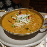 ボージャン - プロンマサラは海老と野菜のココナッツミルクベース。