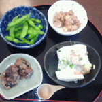 天然温泉 ざぶ～ん お食事処 - セット　生ビール付きで９８０円