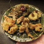 旬菜 おぐら家 - 天然きのこの天ぷら