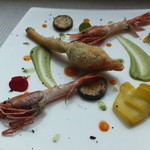 バローレ - 花ズッキーニとボタンエビ