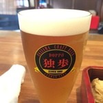 Toraiya Hompo - 岡山の地ビール「独歩」です。泡がたまらなく絡んできます！！
