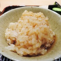 神楽坂 石かわ - 土鍋の出汁ご飯、伊勢海老の出汁のあんをかけて