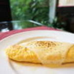 Mascarpone cheese & mozzarella cheese omelet