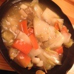 ひだりうま - 人のなので麺掘り出せず。太麺で美味しかったです