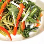 MOKICHI TRATTORIA - 帆立と柑橘のジェノベーゼ