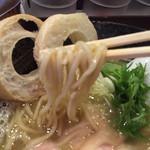 らーめん専門 和海 - 鶏塩、麺上げ