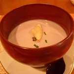 食彩工房 ムッシュMOIZUMI - 紫芋のスープ