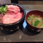 まぐろだけボーノ　白川 - みそ汁付きです。
