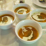 ナヤ インディア ヌール - 日替わりスープ(350円) 甘栗かぼちゃの冷製ポタージュ