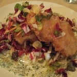 abc kitchen - crispy skate salad, romaine, potato chips and tartar sauce
            