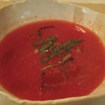 abc kitchen - tomato and watermelon gazpacho, cucumber and basil
            