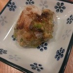 らーめん森や。 - お通しは擦ったオクラ(2015/9)