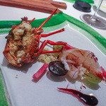 クッチーナ イタリアーナ ガッルーラ - 2015年9月再訪：伊勢海老の炙りとクスクス 秋葡萄のサルサ☆