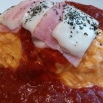 たまご舎 - 芽吹きオムライス　ベーコン蔵王モッツァレラチーズ完熟トマト