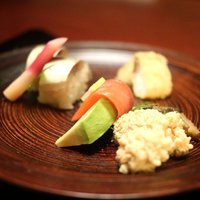 懐石 辻留 - 八寸、横から拡大