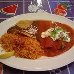 エル ミラソル - コンビネーションプレート　5.ビーフのエンチラーダス