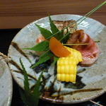 ふじ - 八寸/カマス寿司、鴨、海老・・・