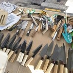 旬菜みそ茶屋 くらを - 朝市で包丁も売ってます。