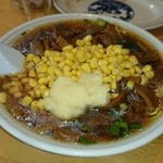 安兵衛 - メンマラーメンにコーンとニンニクをトッピング。休前日にお薦めです！