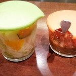 博多天ぷら たかお - 食べ放題の漬物と明太子