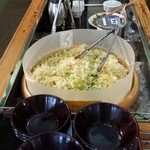 Sanshou Chaya - サラダバイキング    ドレッシングは一種類。