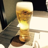 神戸牛炉窯焼ステーキ 雪月風花 北野坂 - 木曜の送別会。
                飲み放題込みで9500円のコース。
                先ずはビール2杯貰いましたー。その後は富乃宝山を頂き続けましたー♪(´ε｀ )
                酔った（笑）