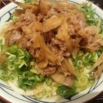 丸亀製麺 - 肉盛りかけうどん(肉on)