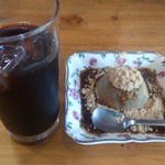 レストラン とり天職人 - ・チキン南蛮定食 アイスコーヒーとデザート