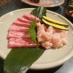 煉瓦屋 - 塩カルビ１０８０円と上ミノ塩８００円