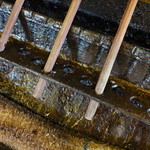 杉ケ瀬ヤナ - 実は角度（炭との距離）も微妙に変えられます