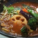スープカリーSHAKA - トマトスープ・野菜・辛さ２