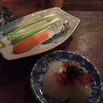 牛宝 - お野菜。玉ねぎは辛味が全くなく甘い〜！