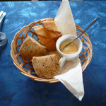 木苺 - パンとリンゴバターです