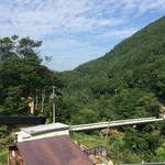 渓山亭 - 部屋から観た、露天風呂方向