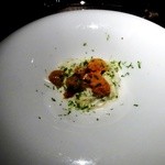 カゲロウ - 雲丹とあおさ海苔、冷製カルボナーラ