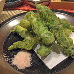 アスパラ青のり揚げ