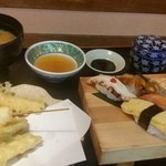 ふじや - 寿司　天麩羅定食1480円