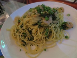 まっちゃげ - 小海老のパスタ（5時間飲み放題）_2015/08