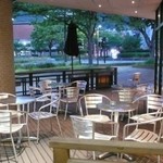 さわらびカフェ - 涼しい夕方のオープンテラスです。