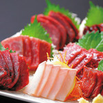 Whale red and white sashimi