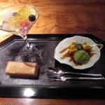 日本料理 京都 華暦 - デザートも美味しいですね！抹茶アイスがガーリックの後口を洗い流してくれます！